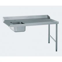 Aanvoertafel Zonder Gat Links Aansluiting 1600mm, - Tournus Equipement