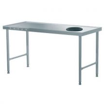 Werktafel Met Afvalgat Hoek Links, - Tournus Equipement