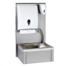 Handwasbak Gc Steun 540 Mm Zeep En Handdoek Dispenser, - Tournus Equipement