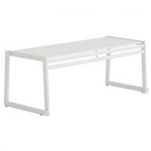 Bank Zonder Rugleuning Van Gegalv. Staal Wit - L: 120 Cm, - Urbantime