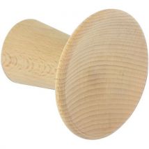 Set van 2 - Kapstokhaak Hout Mushroom - 90x83mm,
