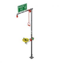 Veiligheidsdouche met oogdouche en bak - onverwarmd - Hughes - Hughes