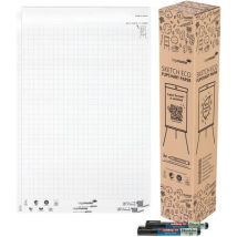 Legamaster - Papierblok Ruit Sketch Eco - 2x50 Vel - Wit - 650x980mm - EU Ecolabel