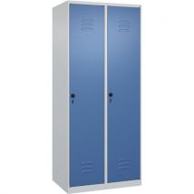 Garderobekast Classic Plus, 2 Deurs,scheidingsw.ral7035/5023, - CP