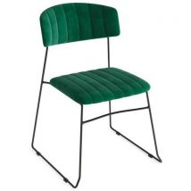 Stapelstoel Mundo, Groen, Bekleding Van Velours, - Veba