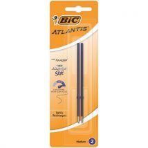 Set Van 2 Navullingen Bic Atlantis Soft Blauwe Inkt - Bic, - BIC