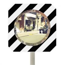 Verkeersspiegel Plexi+ - Zwart-wit Frame, - Kaptorama