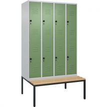 Garderobekast met 2 verdiepingen Classic PLUS op zitbank, 8 vaks - CP - CP