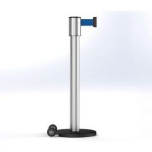 Afzetpaal Storetrac geanodiseerd trekband 10 m - met wielen - Beltrac - Beltrac