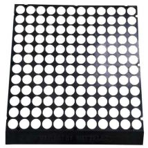 Matlast Zwart - 55,5 X 50 Cm - Pastilles Wit - 1 Rand, - Wattelez