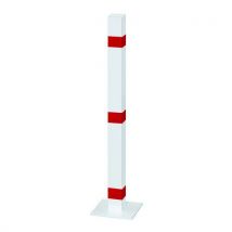 Gelakte stalen paal 70×70 mm, rood-wit - Croso - Croso
