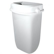 Afvalbak Met Handmatig Deksel Amélie - Wit - 12l, - Medial