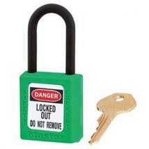 Hangslot - Gelijksluitend. Diëlektrische Nylon Beugel. Groen, - Master Lock