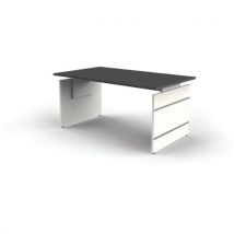 Bureau - Form4 - houten paneel frame - B1600 x D800 x H 680-760mm - Kerkmann
