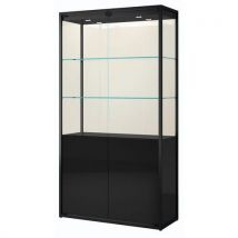 Vitrinekast hoog met opbergruimte - 95x45x190 cm - Sarazino Vitrines - Sarazino