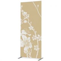 Scheidingswand Textiel Deco Dubbelzijdig Abstract Japans Bloesem beige - Showdown Displays