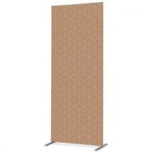 Scheidingswand Textiel Deco 100-200 Dubbelz. Hexagon Beige, - Showdown Displays