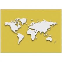 Placemat Wereldkaart Geel, - Showdown Displays