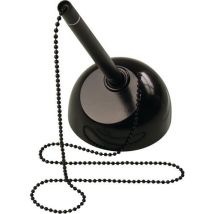 Helit - Balpenhouder met zware voet - Zwart - 135mm hoog - Stabiel en stevig