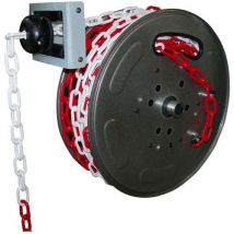 Cable Equipements - Oproller voor veiligheidsketting rood-wit 20 m - kabeluitrusting
