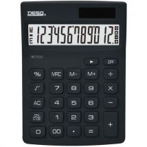 Desq - Compacte Rekenmachine New Generation - 12 Cijfers Zwart - Kantoorcalculator - Telewerken