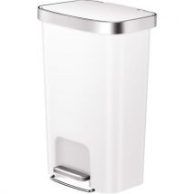 EKO - Pedaalemmer Hana 1 duo - 2x25L - Wit - Dubbele binnenemmer, Geurfilter, Soft-close