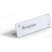 Naamkaartjeshouder Voor Op Tafel 52x100mm - Acryl - L-vorm., - Durable