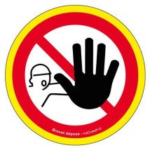 Pictogram fluoriserend - Geen toegang voorbij dit punt - 30 cm - Novap - Novap
