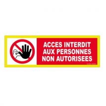 Pictogram fluorïserend - met tekst Accès interdit personnes non autorisés - Novap - Novap