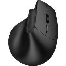 Dacomex - Verticale Draadloze Muis - Zwart - Oplaadbaar - 2400 DPI - Geluidloos - Ergonomisch