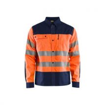 Blaklader - High Vis overhemd Geel/Marineblauw - Blåkläder