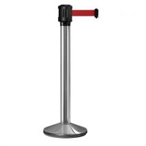 Paal Voor Buiten Chroom Met Band 4 M Rood , - Viso