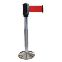 Paal voor buiten - chroom - met band 4 m x 10 cm - Viso - Viso