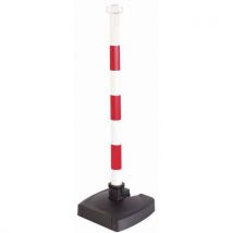 Słupek plastikowy Novap, wysokość 90 cm, czerwono-biały, Manutan