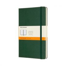 Notes MOLESKINE Classic L (13x21cm) w linie, twarda oprawa, myrtle green, 240 stron, zielony, Manutan