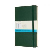 Notes MOLESKINE Classic L (13x21cm) w kropki, twarda oprawa, myrtle green, 240 stron, zielony, Manutan