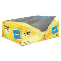 Bloczek samoprzylepny POST-IT (655CY-VP20), 127x76mm, 20x100 kart., żółte, 4 bloczki GRATIS, Manutan