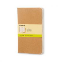 Zestaw 3 zeszytów MOLESKINE Cahier Journals L (13x21cm), gładki, 80 stron, piaskowy, Manutan