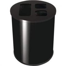 Probbax Kosz na odpady sortowane, 40 l, metalowy, czarny, Manutan