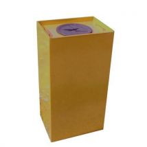 Nobo Metalowy kosz na śmieci segregowane Unobox, pojemność 100 l, żółty, Manutan