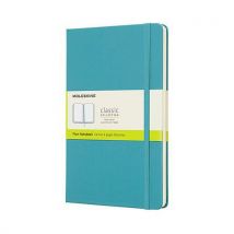 Notes MOLESKINE Classic L (13x21 cm), gładki, twarda oprawa, reef blue, 240 stron, niebieski, Manutan