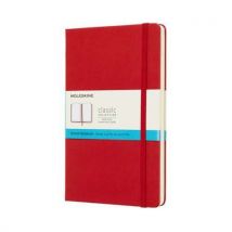 Notes MOLESKINE Classic L (13x21 cm) w kropki, twarda oprawa, scarlet red, 240 stron, czerwony, Manutan