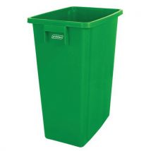 Kosz na odpady plastikowe Probbax na odpady sortowane, bez pokrywy, 60 l, szerokość 46 cm, kolor zielony, Manutan