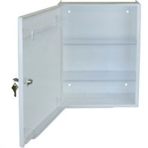 Plastikowa apteczka ścienna, zamykana na klucz, 42 x 31 x 15 cm Manutan