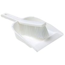 Plastikowa zmiotka z szufelką Manutan Expert, biała
