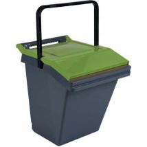 Vepabins Pojemnik do segregacji odpadów Easytech 40 l zielony/czarny, Manutan