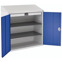 Bott - Szafka warsztatowa Economy - 113x105x55 cm, szaro-niebieska, 2 półki, 2 szuflady, stal