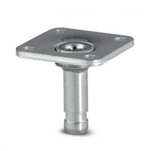 Tente Kołnierz kółka przemysłowego, z otworem do wtłaczania, 42 x 42 mm Manutan