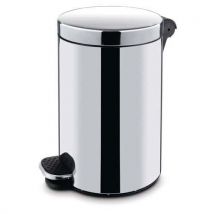 Alda Metalowy kosz na śmieci Basic, pojemność 12 l, stal nierdzewna błyszcząca Manutan