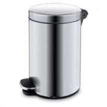 Alda Metalowy kosz na śmieci Basic, pojemność 12 l, stal nierdzewna matowa, Manutan